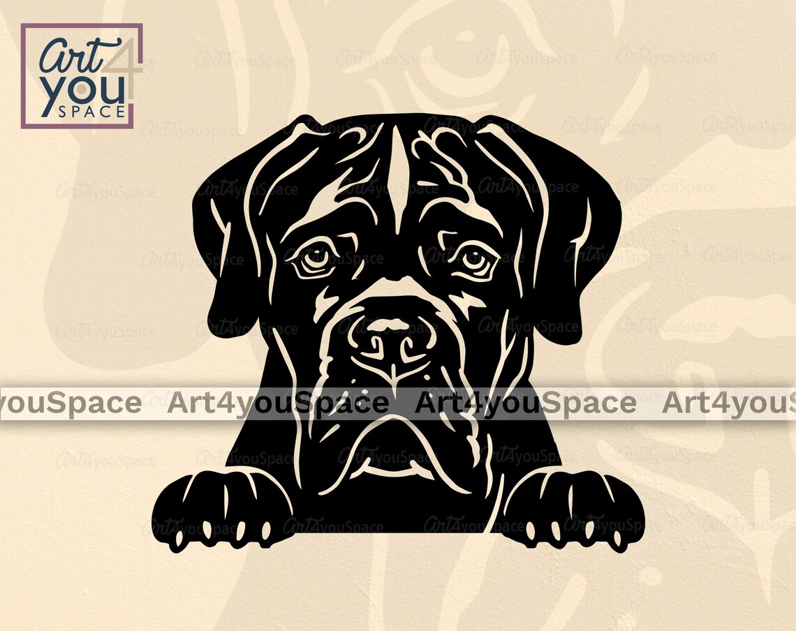 Cane Corso svg Dog SVG File For Cricut Peeking Pet Face Etsy France