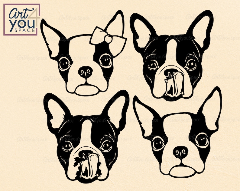 Download Cute boston terrier svg dog svg file for cricut Funny dog ...