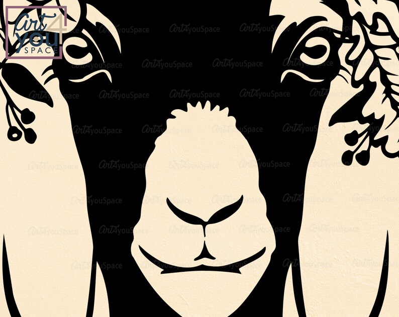 Download Goat svg fall svg floral wreath leaves headband farm | Etsy