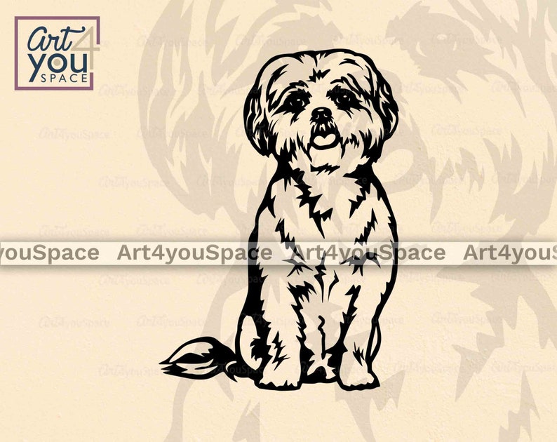 Shih Tzu Svg Files for Cricut Project Cute Dog Vector Image - Etsy ...