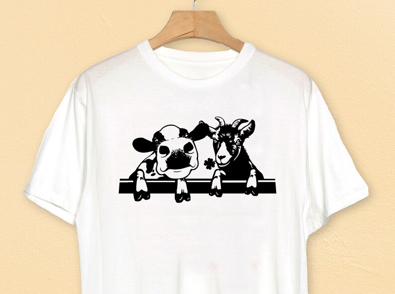 Farm Clipart Cricut svg Goat cow Chicken Donkey Pig Roster | Etsy