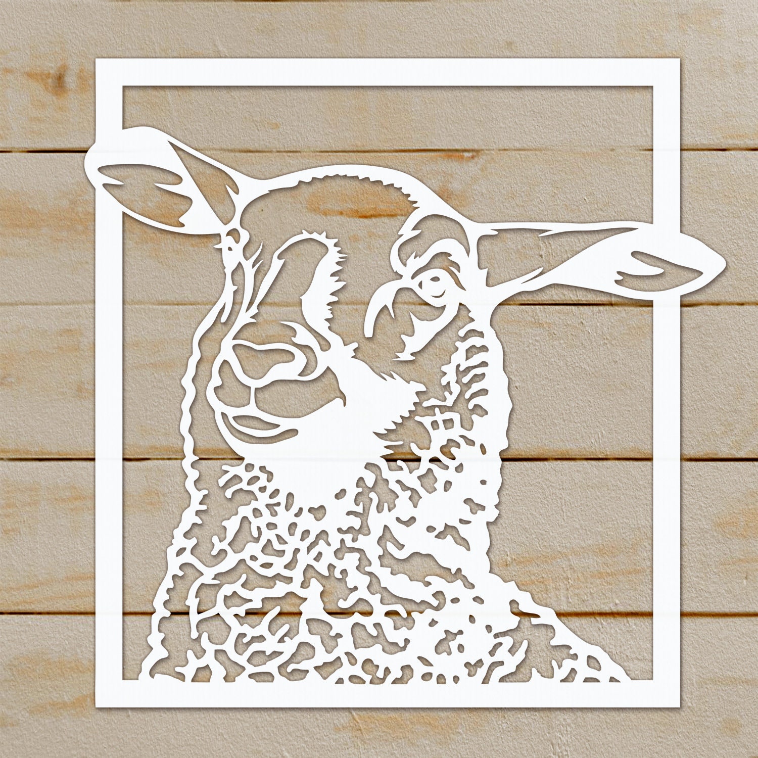 sheep svg stencil farm animal cricut lamb clipart vector etsy