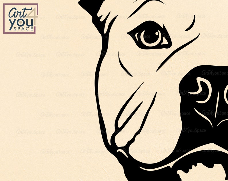 Download Download Cute American Bully Svg Cricut Clipart Funny Face Dog Svg Vector Cutting Dxf Printable Png T Shirt Stencil Head Pet Breed Pet Portraits Art Collectibles