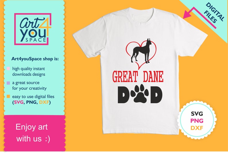 Download Great dane svg dog breed Love Great dane Mom Dad clipart ...