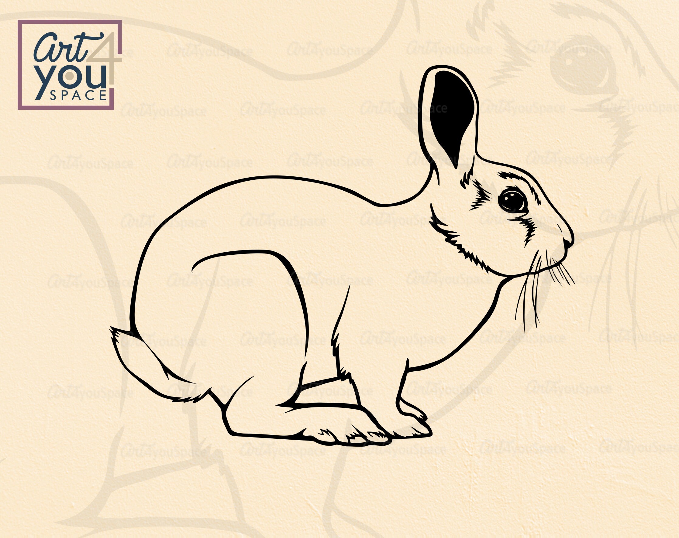 Rabbit SVG Bunny Svg Files for Cricut Easter Farm Animal | Etsy