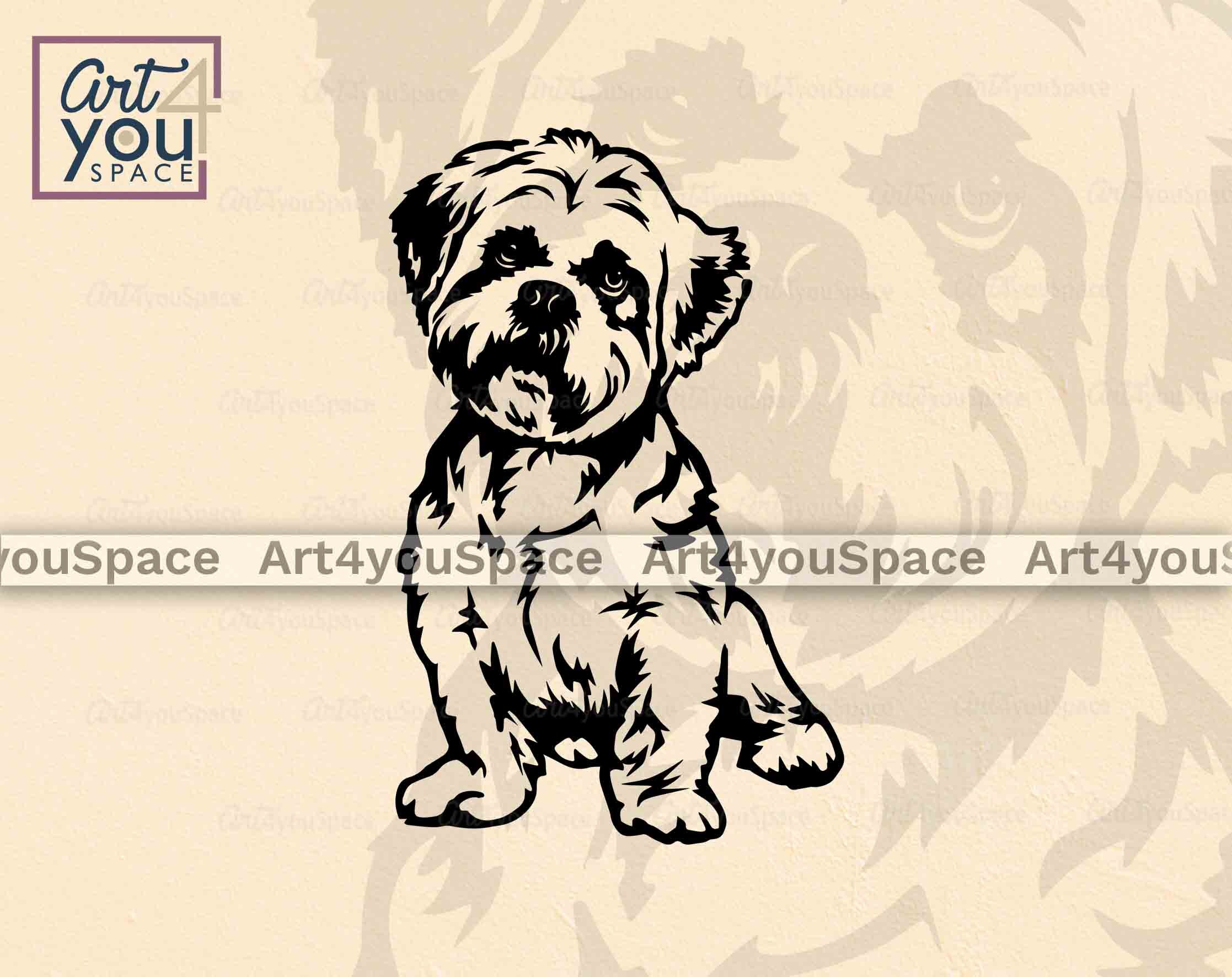 Shih Tzu Svg Files for Cricut Project, Cute Dog Vector Image Clipart ...