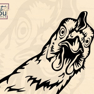 Poulet Svg, vie à la ferme, animal, volaille signe, coq drôle furtivement, téléchargement, clipart graphique, vecteur, Cricut, Portrait, imprimable Png, Dxf