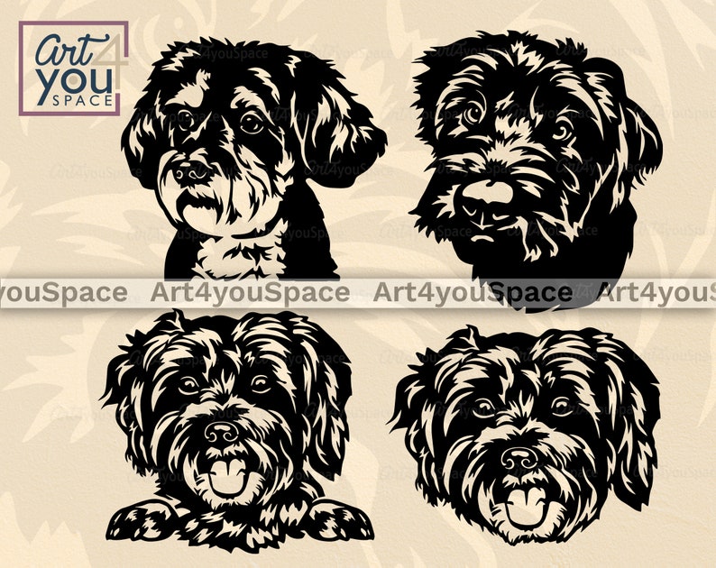 Schnoodle Dog Svg Files for Cricut Project Vector Image - Etsy Australia