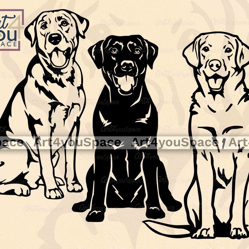 Lab Dog Svg - Etsy