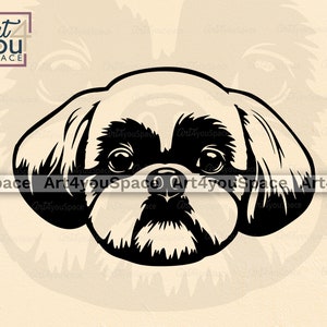 Shih Tzu Svg Dog SVG File for Cricut Cute Face Bandana - Etsy Australia