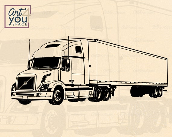 Free Free 342 Semi Truck Silhouette Svg SVG PNG EPS DXF File