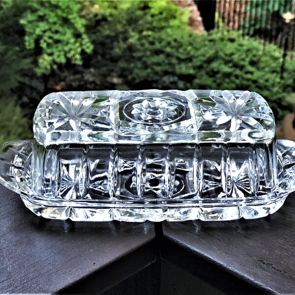 Glass Butter Dish Etsy