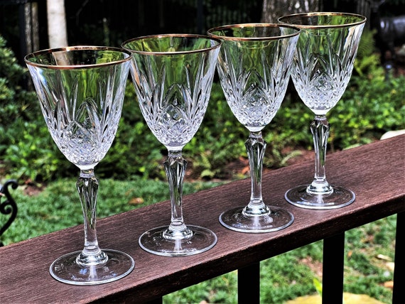 8-Ounce Metallic Gold Tone Martini Glasses, Golden Drinking Glass