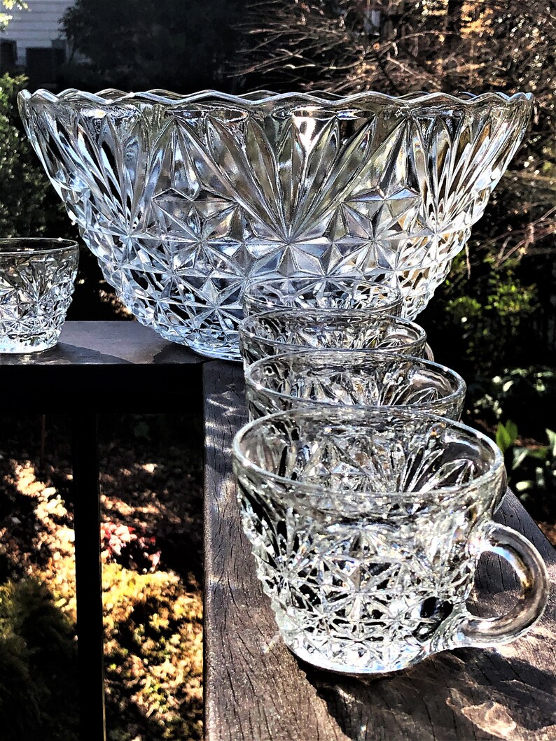 Anchor Hocking arlington 17 Piece Punch Bowl Set Etsy