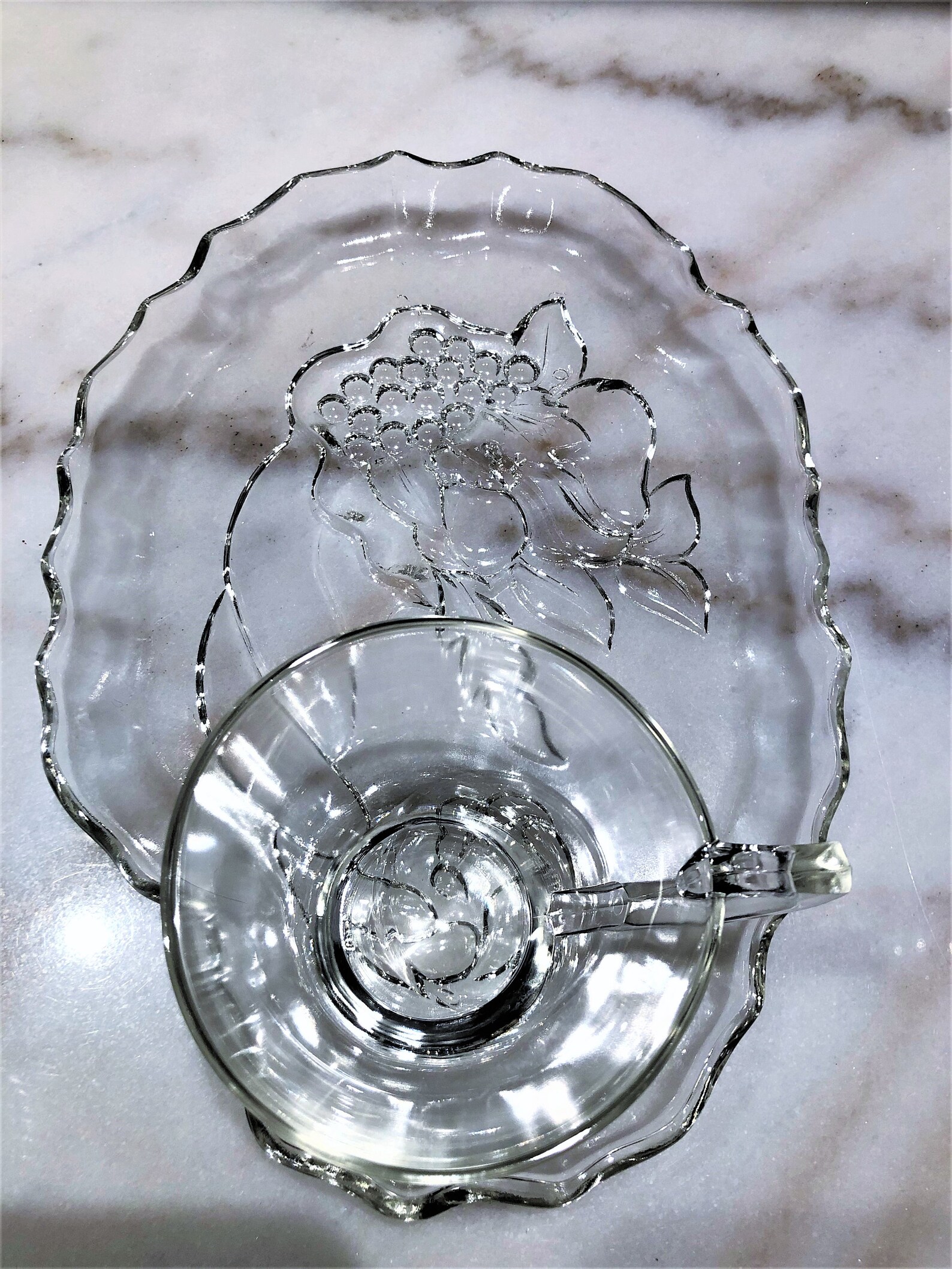 FOUR Colony cornucopia Snack Plate & Cup SETS Etsy