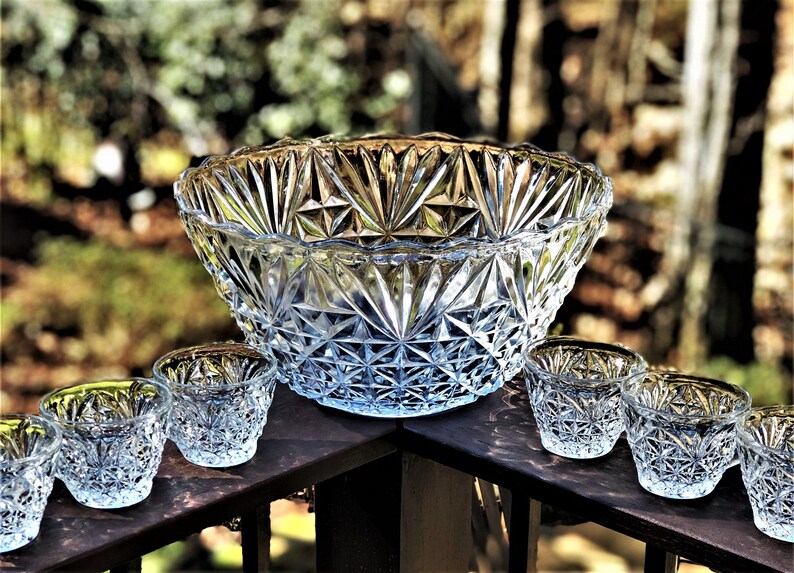 Anchor Hocking arlington 17 Piece Punch Bowl Set Etsy