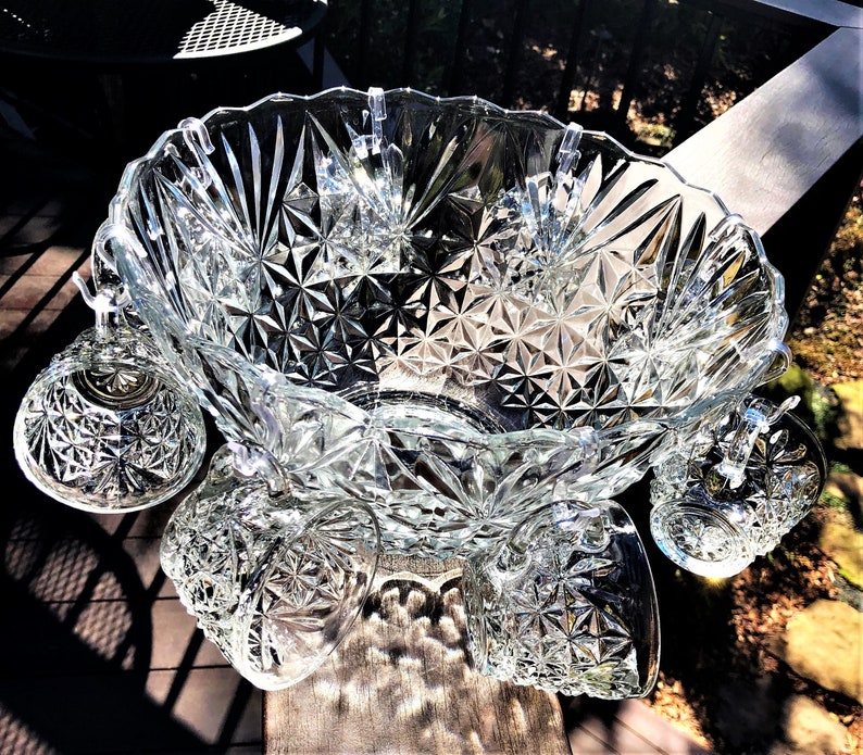 Anchor Hocking arlington 17 Piece Punch Bowl Set Etsy