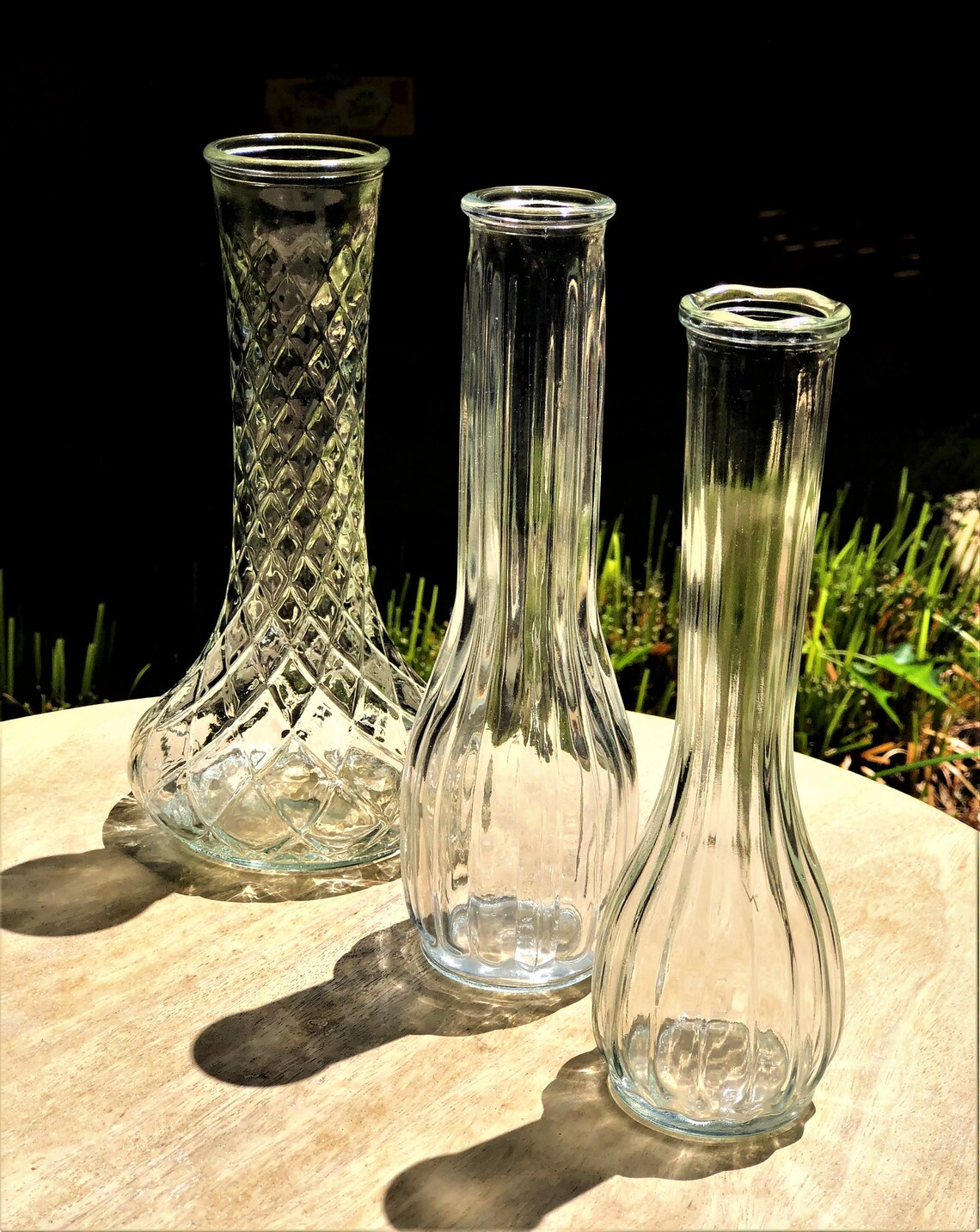 TWELVE Assorted Clear Glass Bud Vases Wedding Reception Etsy