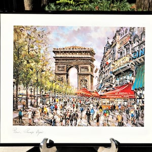 J Chardon French Artist, Signed Giclee Art Prints, Paris-eiffel