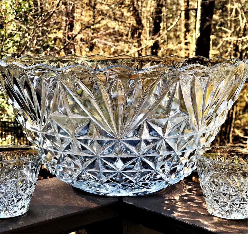 Anchor Hocking arlington 17 Piece Punch Bowl Set Etsy
