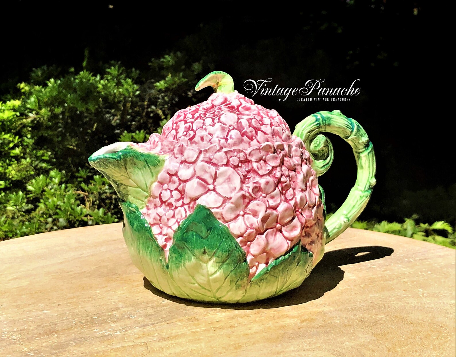 Figural Hydrangea Hand Painted Teapot OCI Omnibus Fitz and Etsy