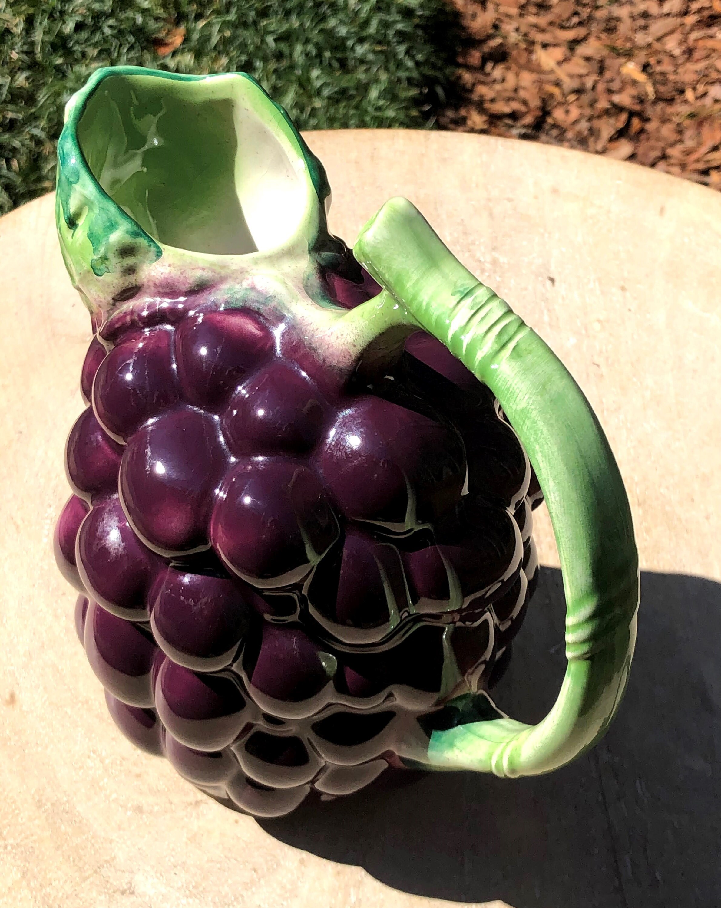 Figural Grape Cluster Majolica Italian Ceramic Pitcher by Etsy