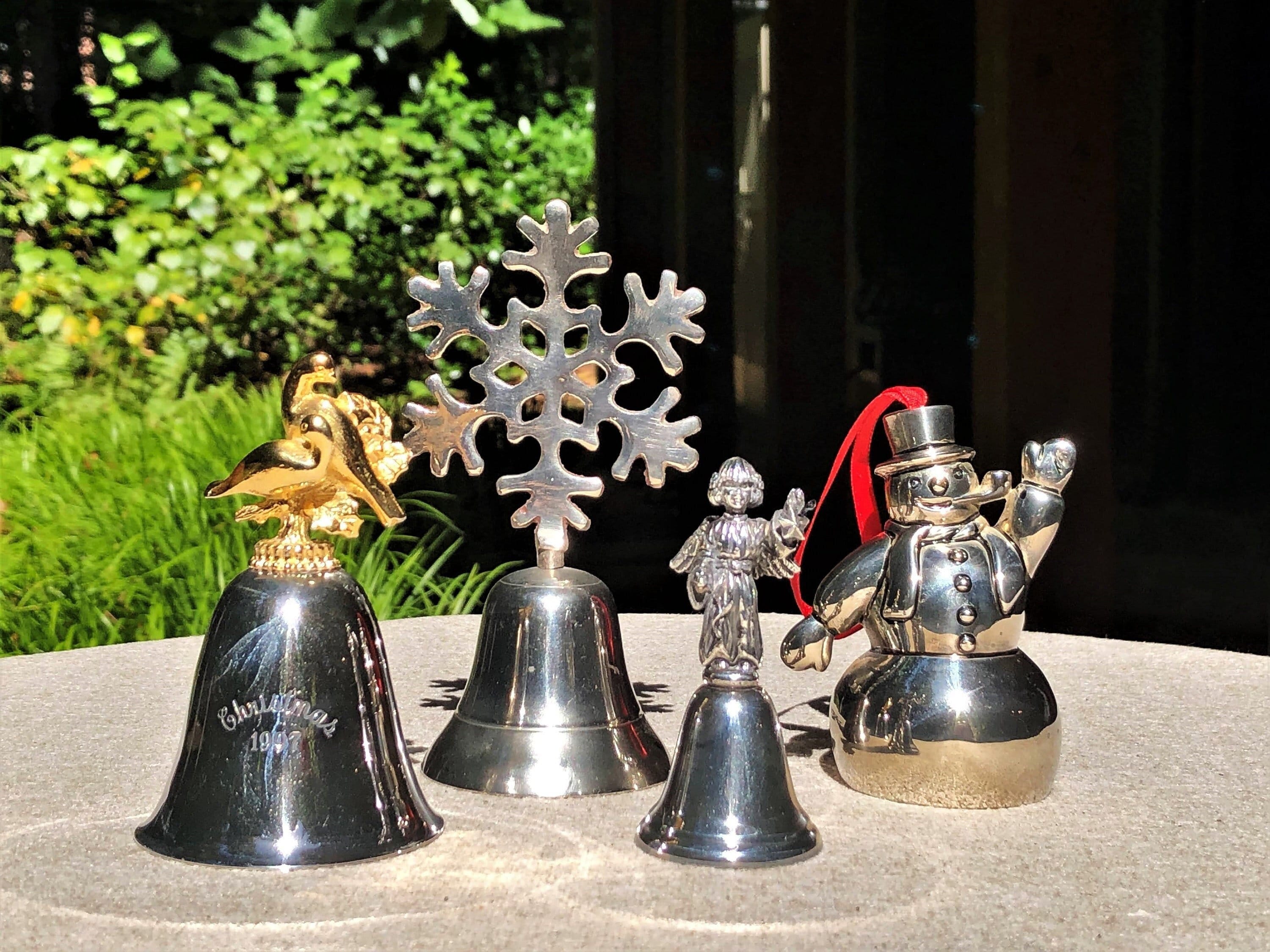 Wilton Mini Jinglers Angel Snowman & Santa Mini Bells For Crafting  Embellishing