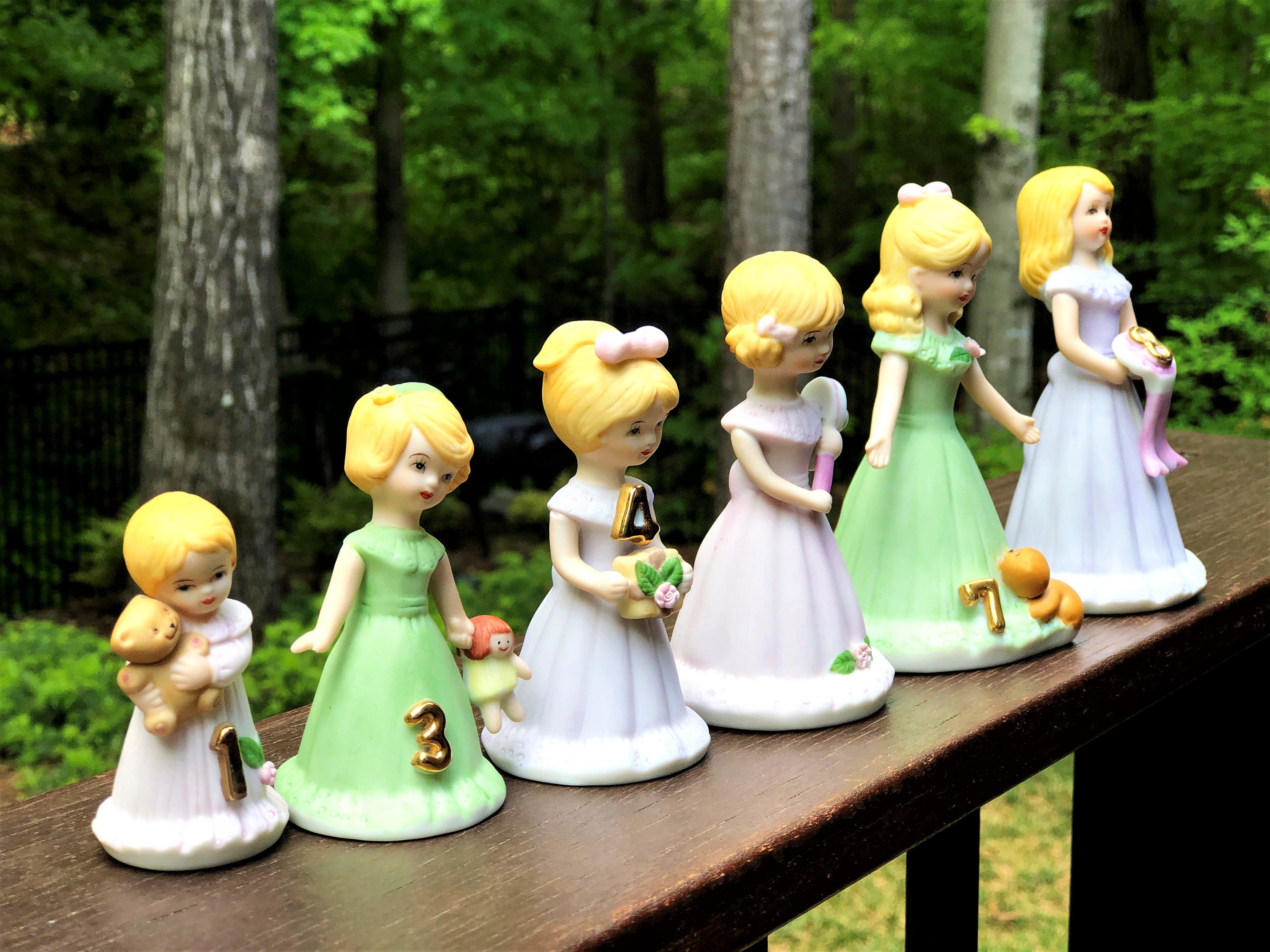 Vintage Enesco Growing Up Birthday Girl Figurine Age 1 A Very Nice