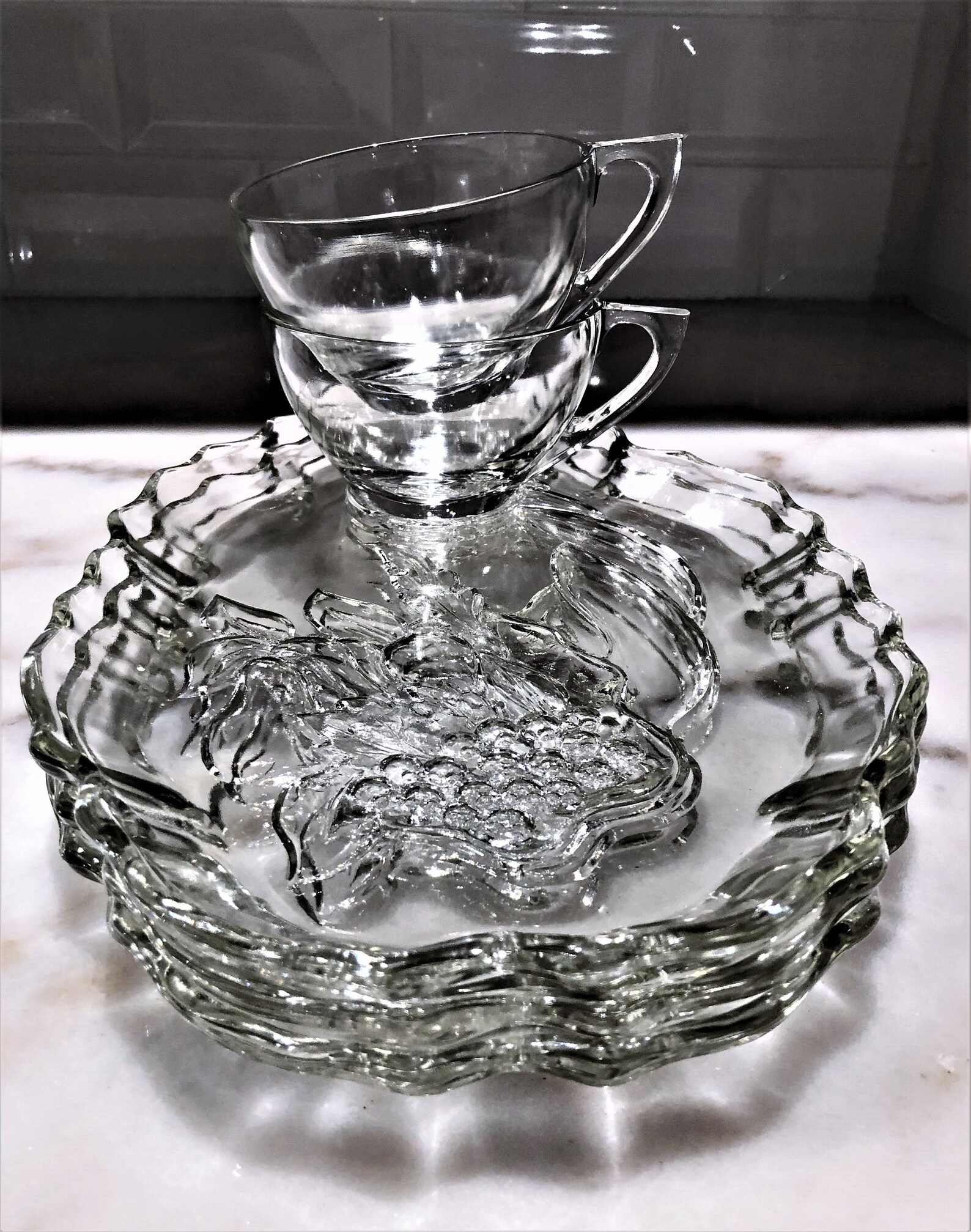 FOUR Colony cornucopia Snack Plate & Cup SETS Etsy