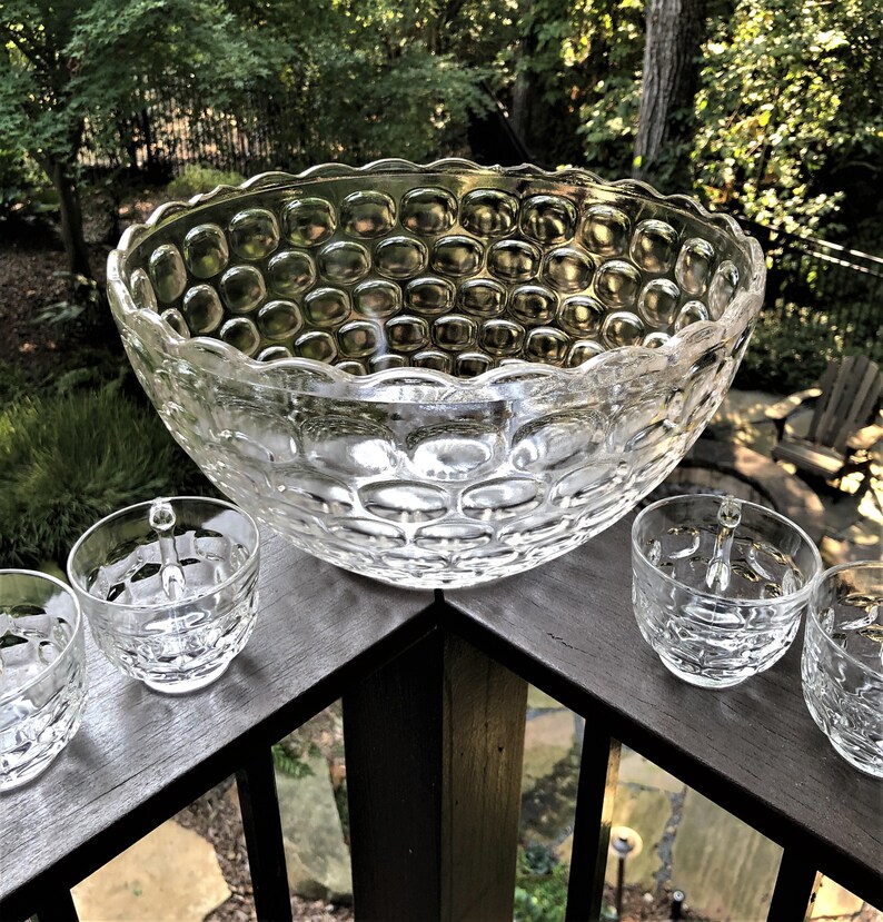 Federal Yorktown Jubilee Punch Bowl Set Punch Bowl 12 Cups & Etsy