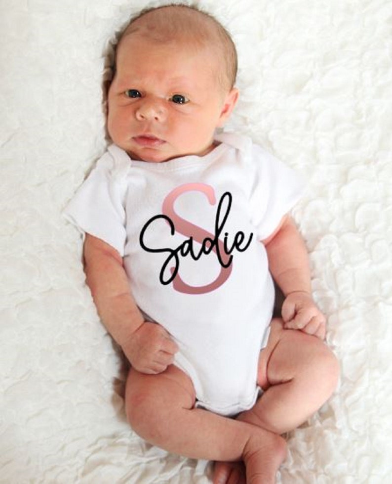 Baby Girl Personalized Gift Personalized Baby Girl Onesie Etsy