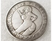 Sexy girl Hobo Nickel Coin 1881 8