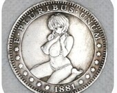 Sexy girl Hobo Nickel Coin 1881 commemorative 26