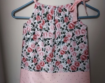 Girls Pink Pillowcase Dress Size 12 months