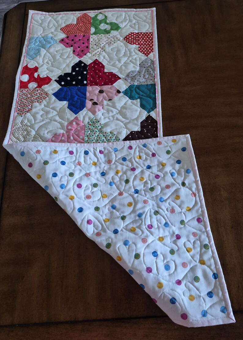 Quilted Table Runner - Hearts - Etsy