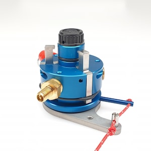 Water Rocket Launch Mechanism, for rocket builders, made in Berlin, Germany -- blue anodized --