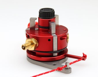 Water Rocket Launch Mechanism, for rocket builders, made in Berlin, Germany -- red anodized --