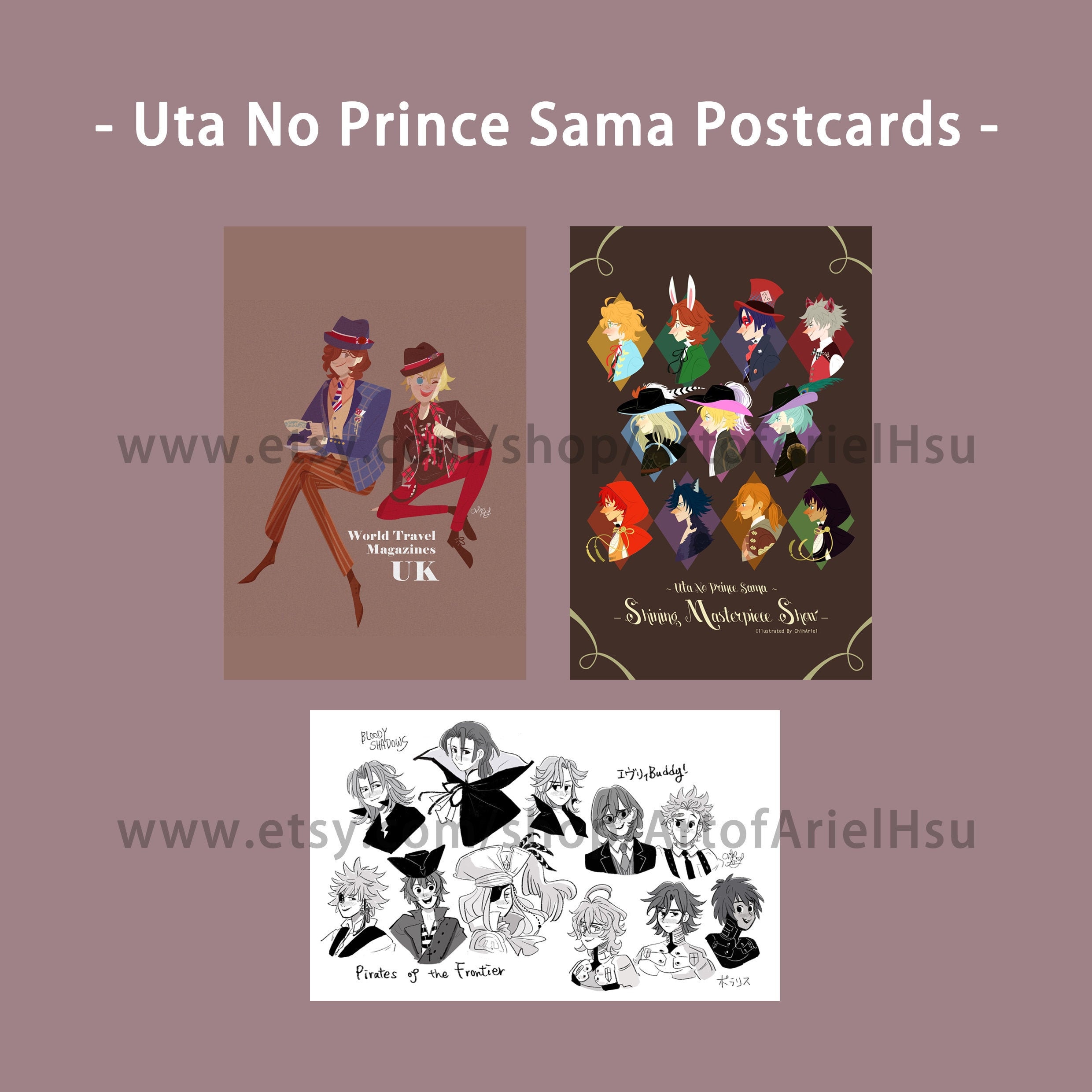 Limited Anime Postcard Uta No Prince Sama Etsy