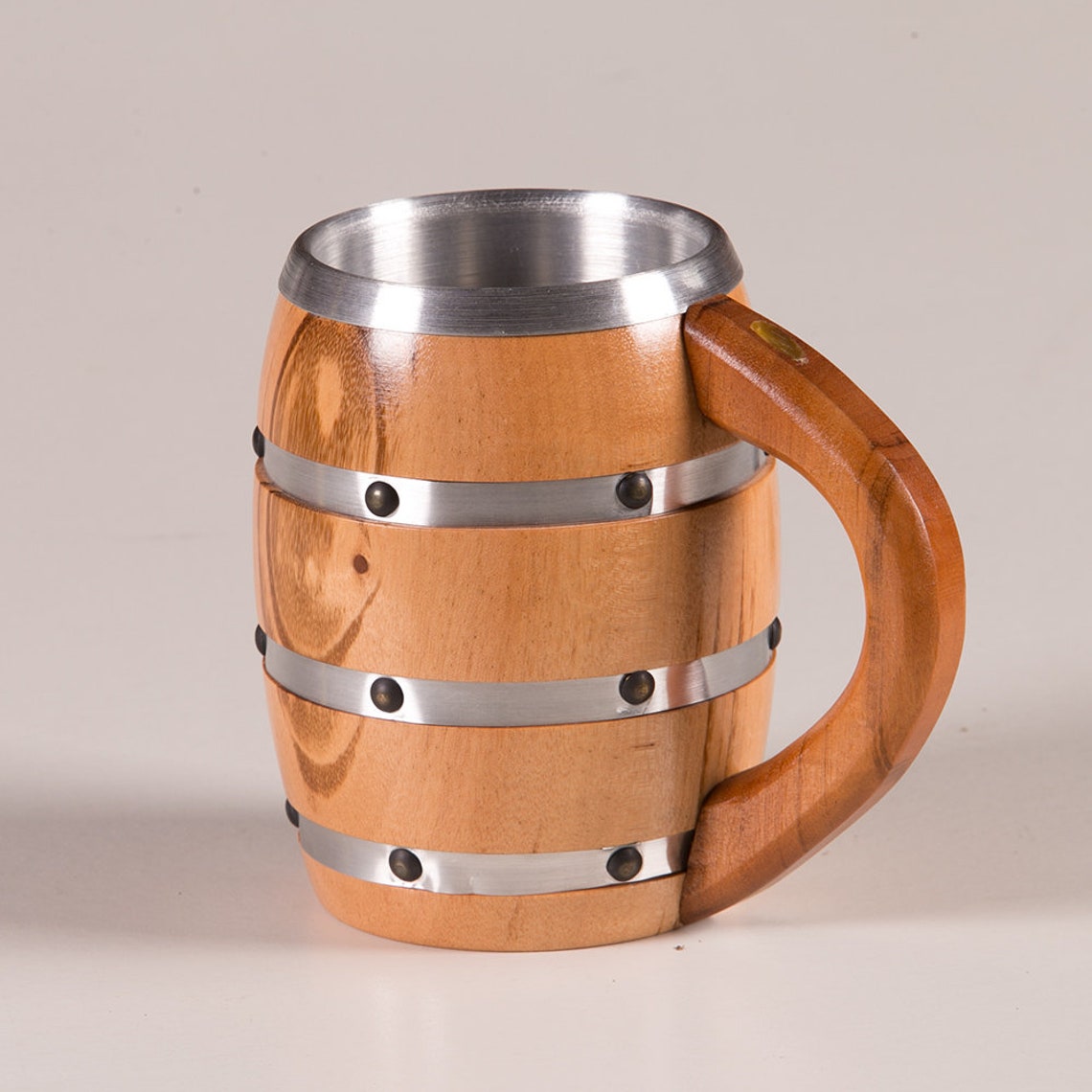 Wooden Beer Mug Mini Barrel Wood Mug Etsy