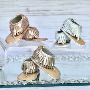 Off white fringe sandals top
