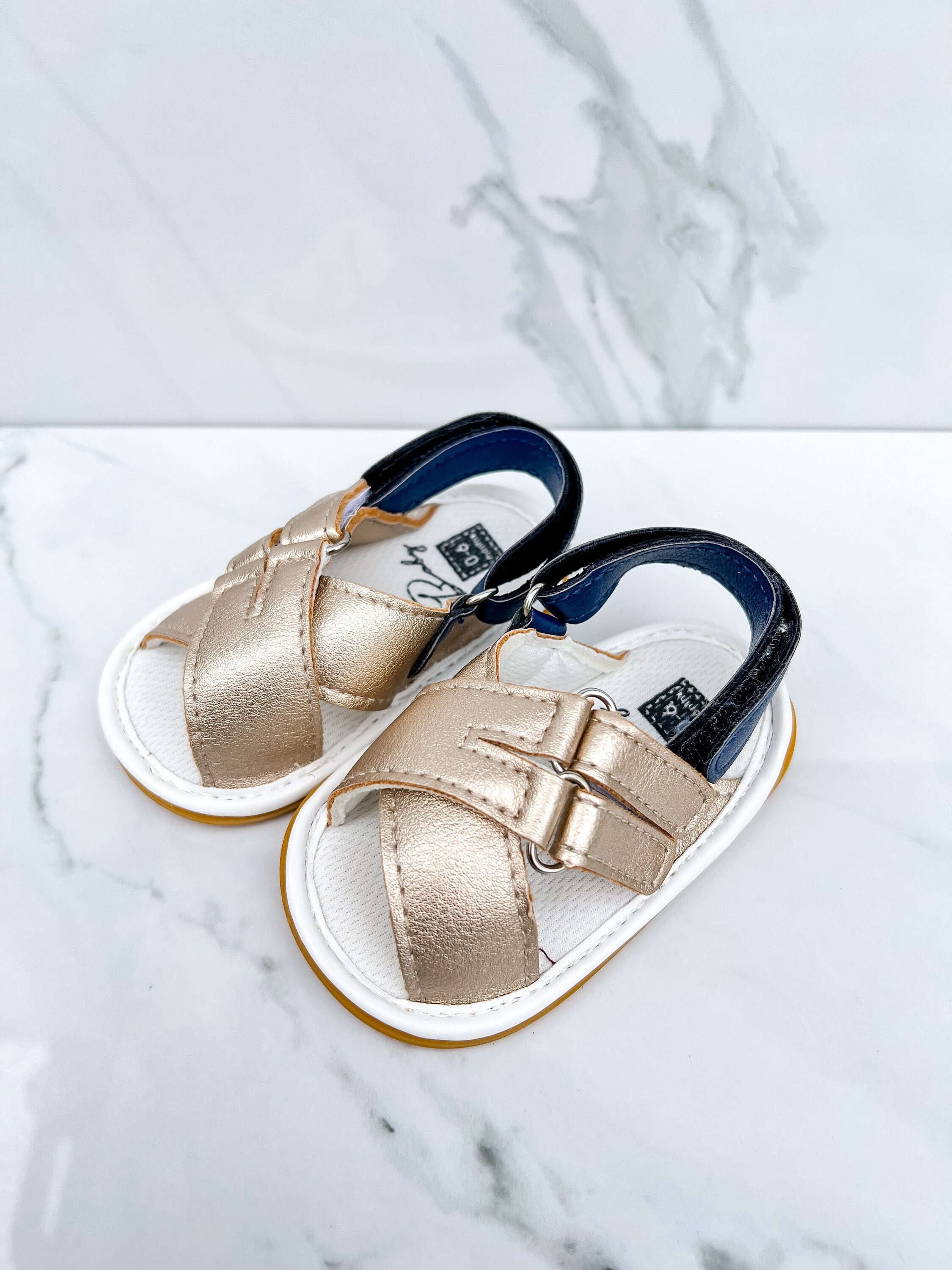 Baby Boy Gold Sandals Baby Blue Cross Sandals Boy Christening Sandals Leather Baby Sandals Toddler Summer Shoes Velcro Sandals Etsy