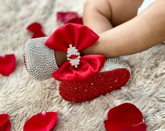 Baby girl top red bottoms