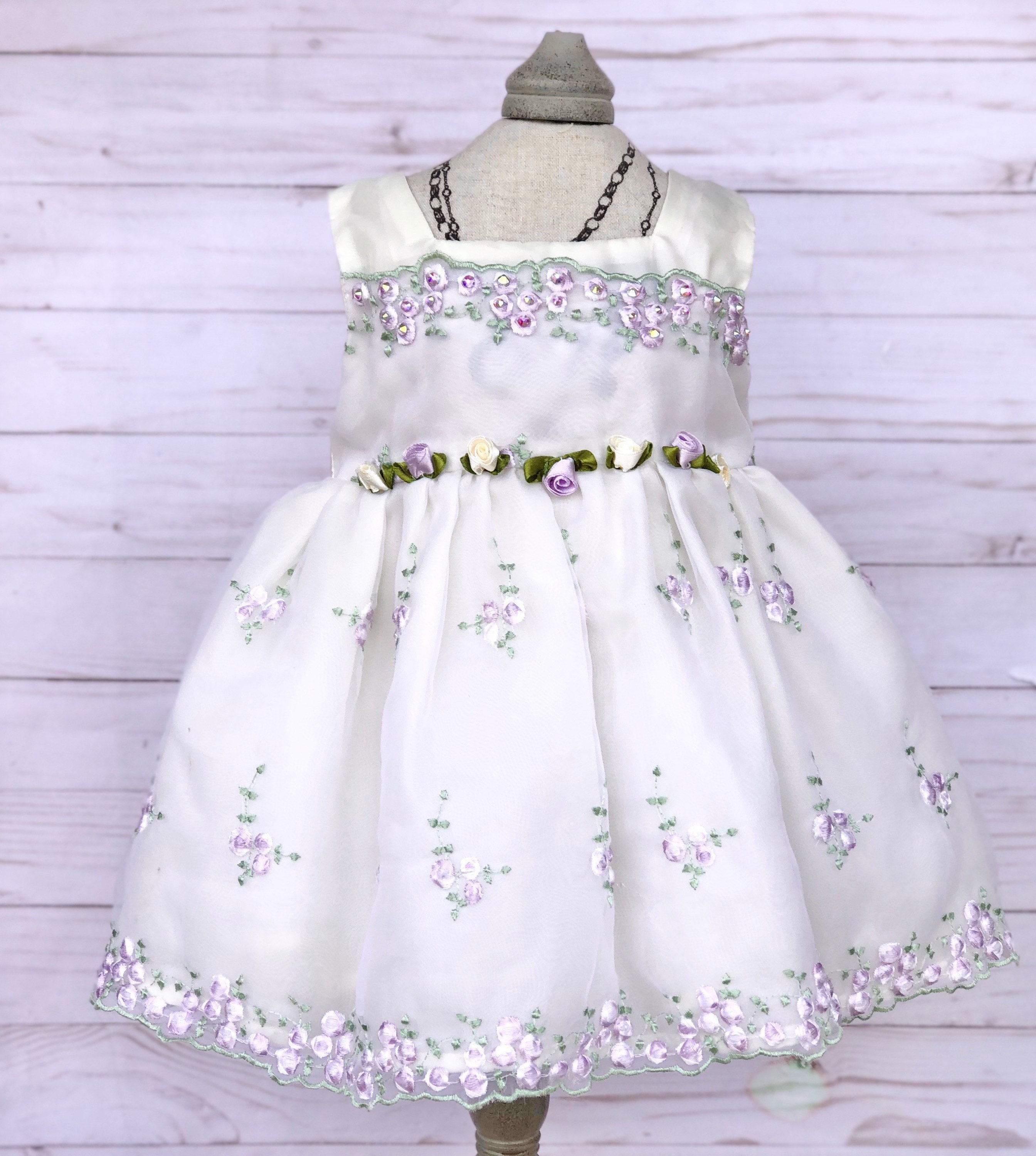 Baby Girl Lavender Dress Flower Girl Lavender Floral Dress Etsy
