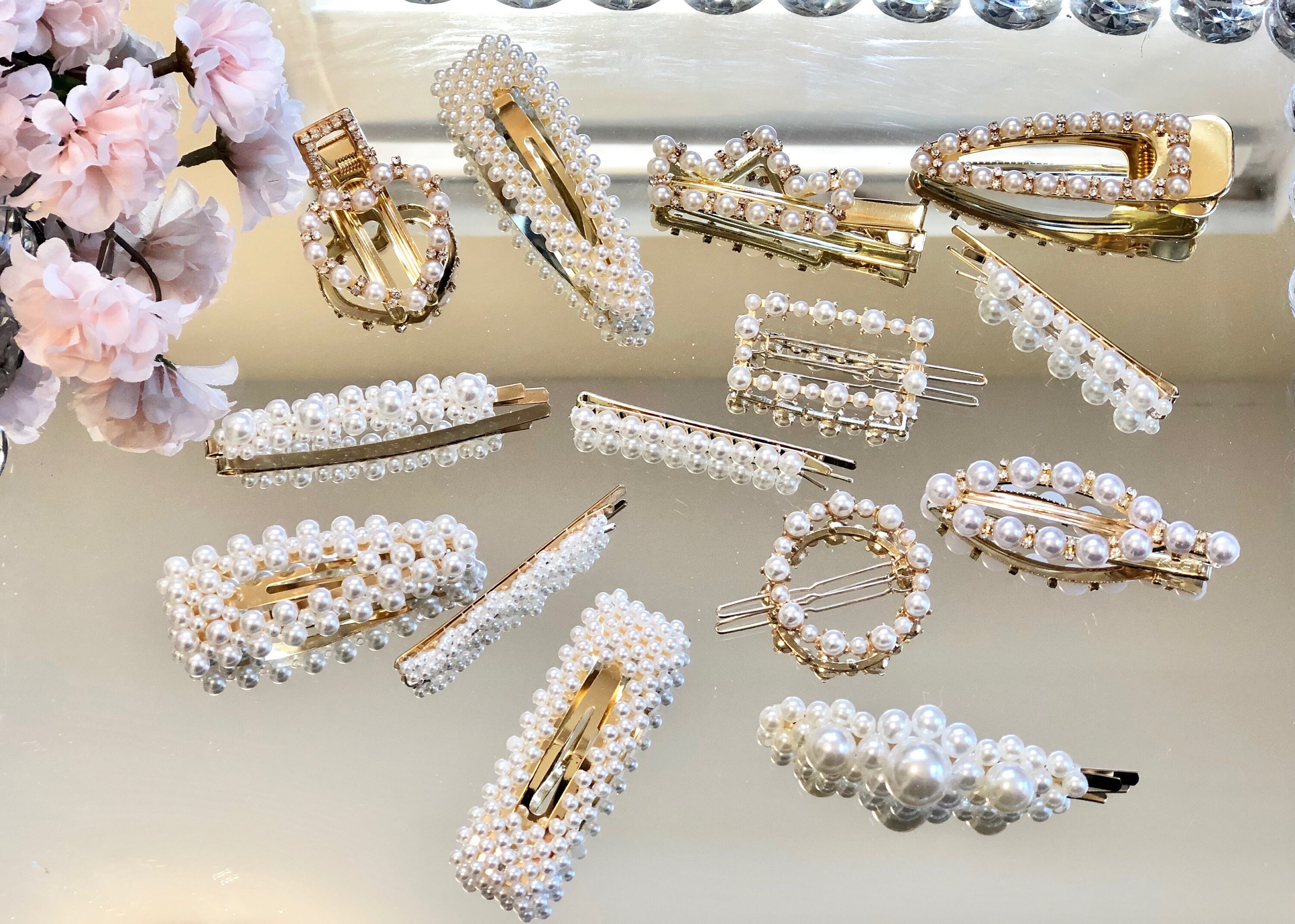 Fashion pearl hair clip set trendy faux pearl hair clip set Etsy.de