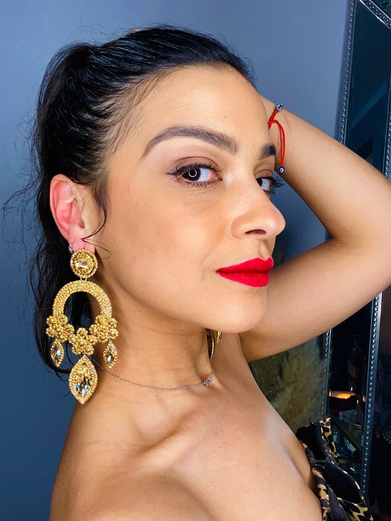 Big pageant earrings sale