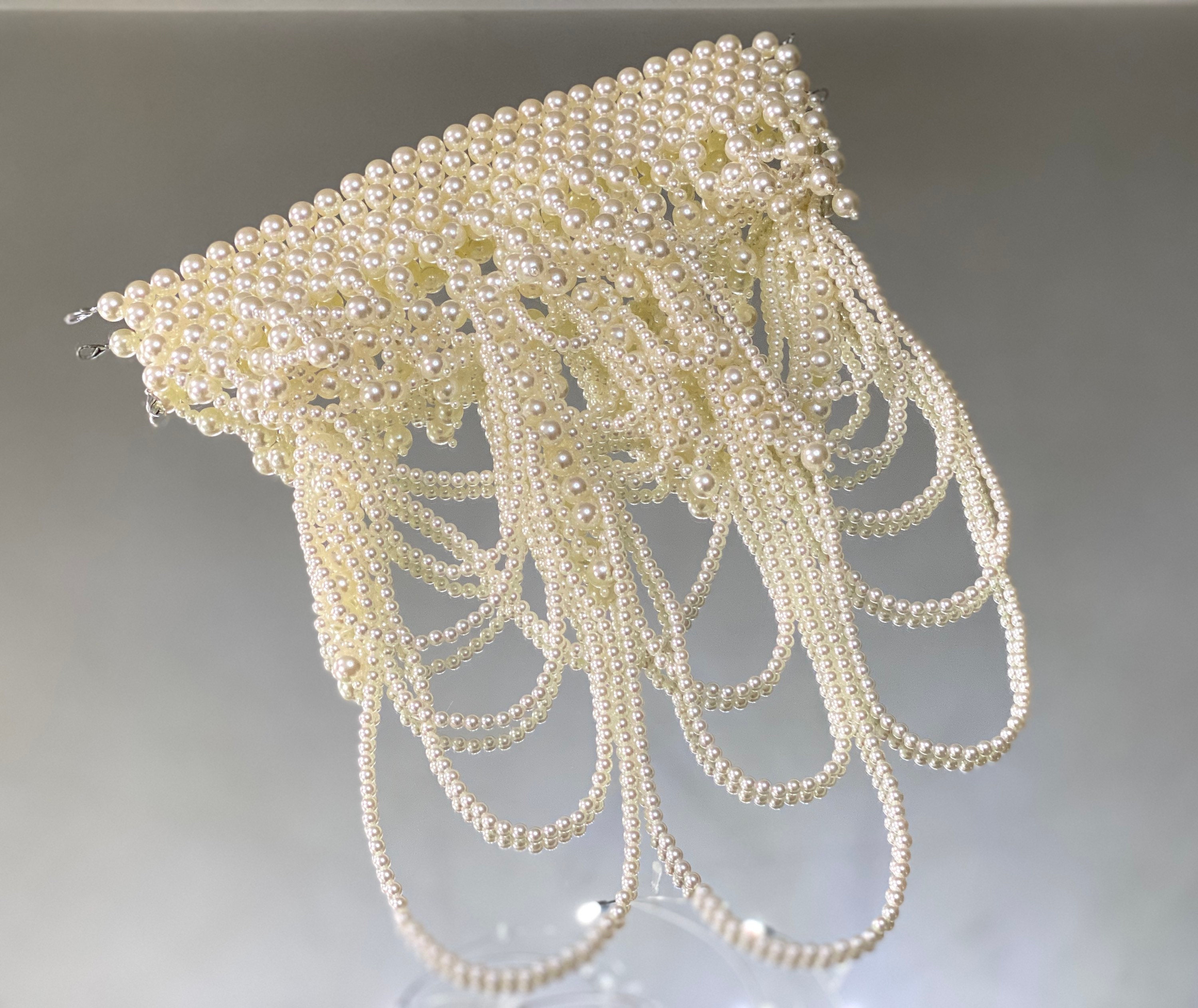 Oversized pearl Body jewelry for women Pearl body chain Etsy