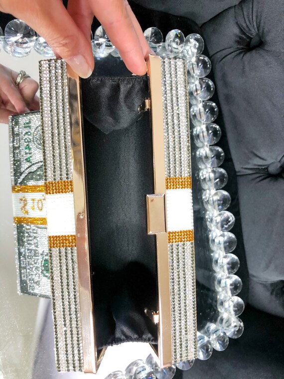 Blinged out money clutch hotsell