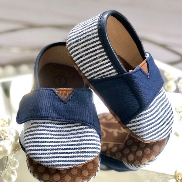 Navy Baby Shoes - Etsy