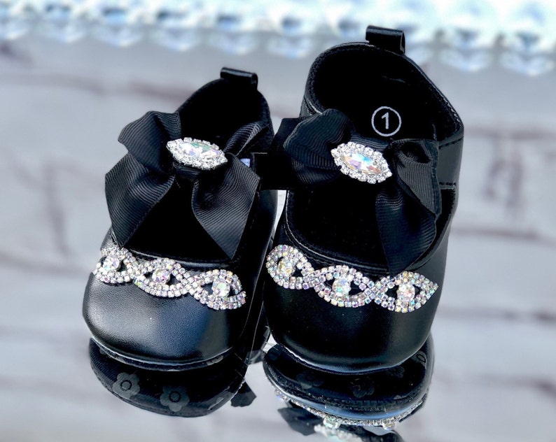Baby Girl Gold Rhinestone Shoes Baptism Rhienstone Shoes Etsy