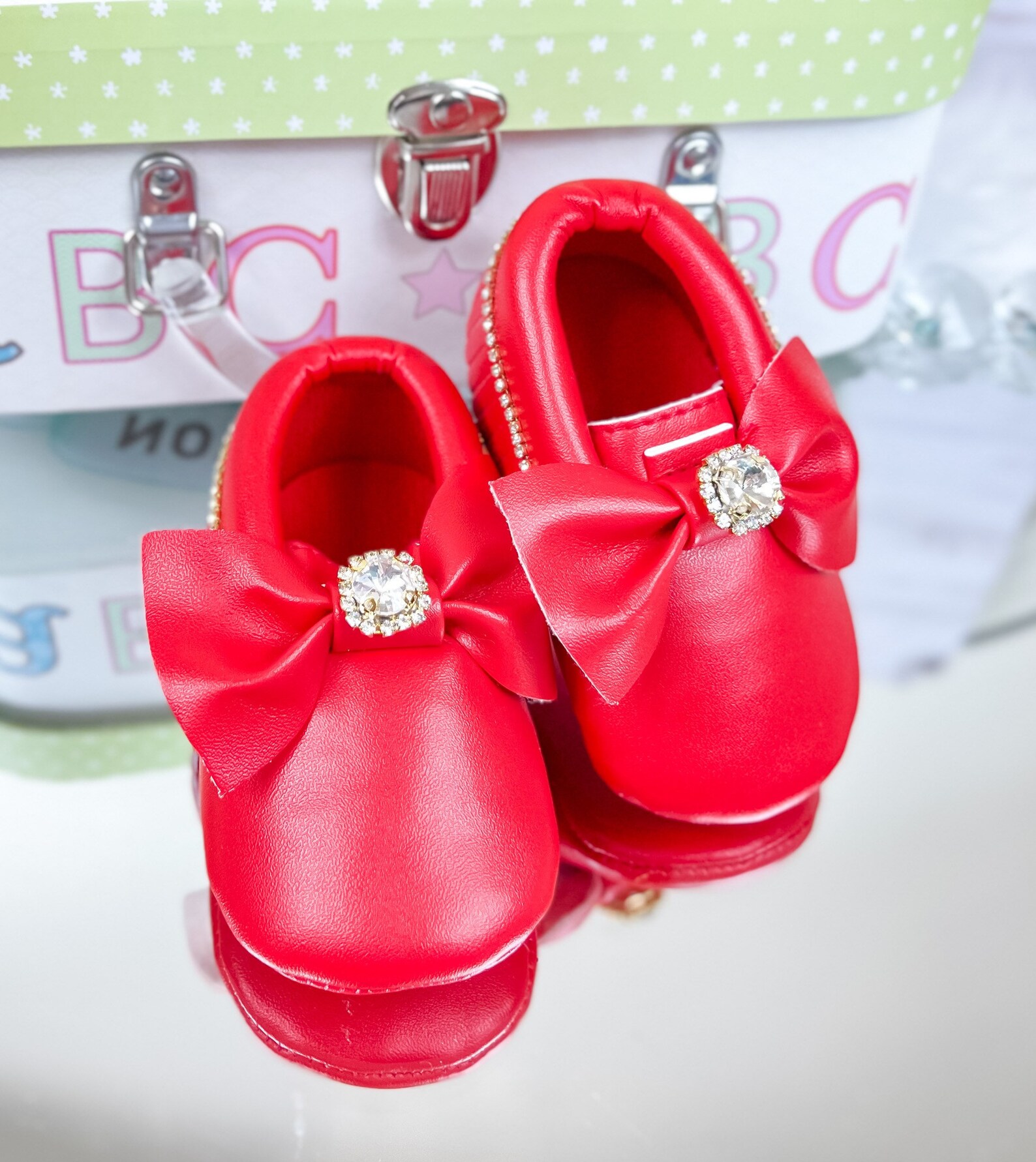Red Bottom Baby Girl Shoes Baby Girl Red Bottom Moccasin Etsy